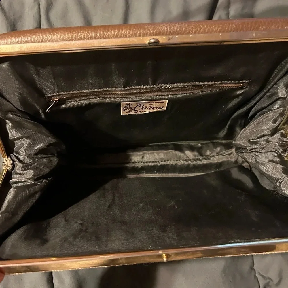 Vintage Caron of Houston Beaded Cornucopia Purse